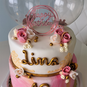 Dvonadstropna rojstnodnevna torta - Baloni