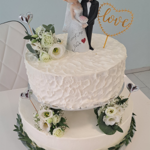 Dvonadstropna Poročna Torta - Bela